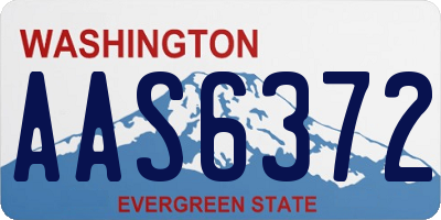 WA license plate AAS6372