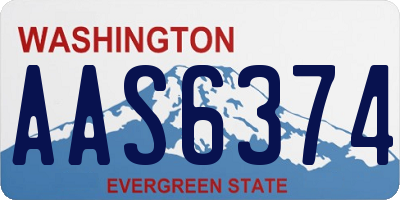 WA license plate AAS6374