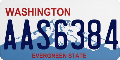 WA license plate AAS6384