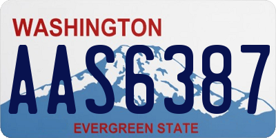 WA license plate AAS6387