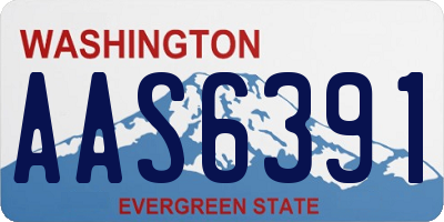WA license plate AAS6391