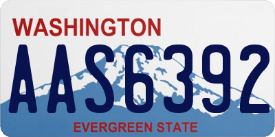 WA license plate AAS6392