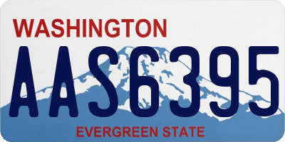 WA license plate AAS6395