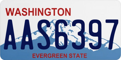 WA license plate AAS6397