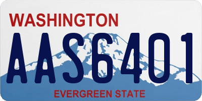 WA license plate AAS6401