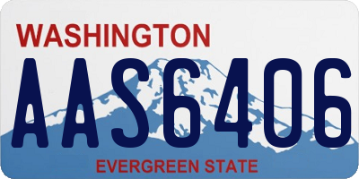 WA license plate AAS6406