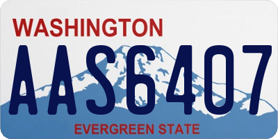 WA license plate AAS6407