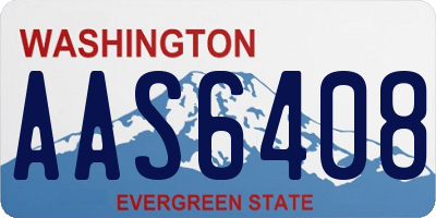 WA license plate AAS6408