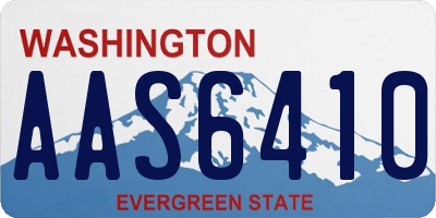 WA license plate AAS6410
