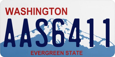 WA license plate AAS6411