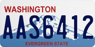 WA license plate AAS6412
