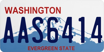 WA license plate AAS6414