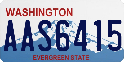 WA license plate AAS6415