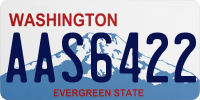 WA license plate AAS6422