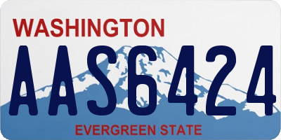 WA license plate AAS6424
