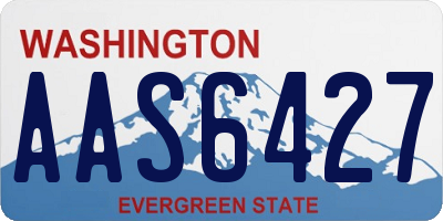 WA license plate AAS6427