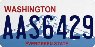 WA license plate AAS6429