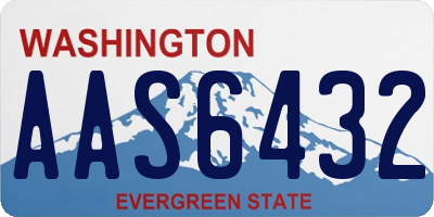 WA license plate AAS6432