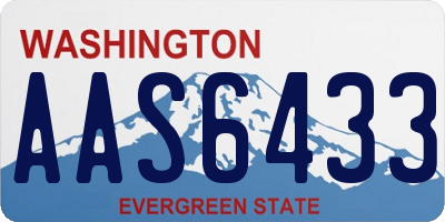 WA license plate AAS6433