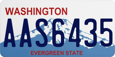 WA license plate AAS6435