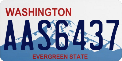 WA license plate AAS6437