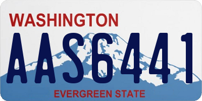 WA license plate AAS6441