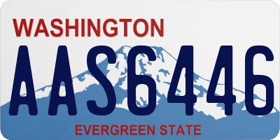 WA license plate AAS6446