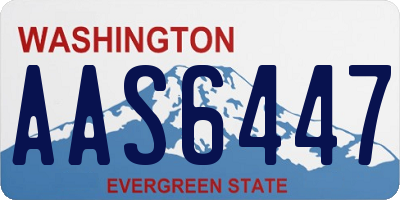 WA license plate AAS6447