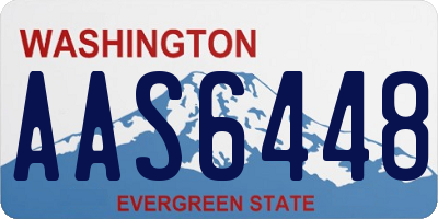 WA license plate AAS6448