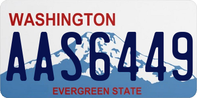 WA license plate AAS6449