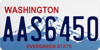 WA license plate AAS6450