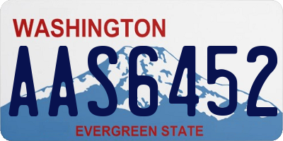 WA license plate AAS6452