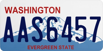 WA license plate AAS6457