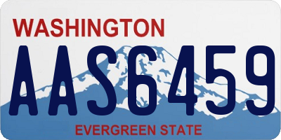 WA license plate AAS6459