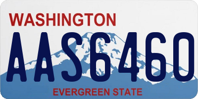WA license plate AAS6460