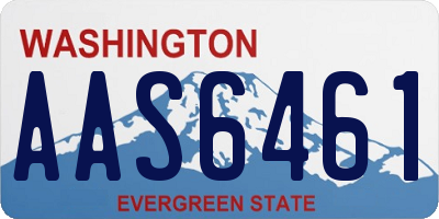 WA license plate AAS6461