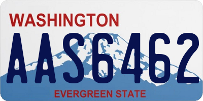 WA license plate AAS6462