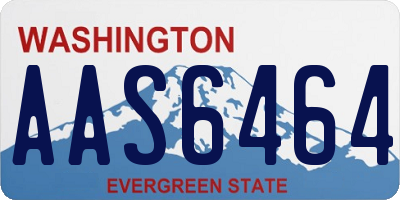 WA license plate AAS6464
