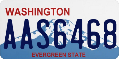 WA license plate AAS6468