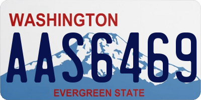 WA license plate AAS6469