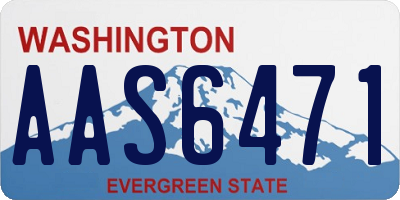 WA license plate AAS6471