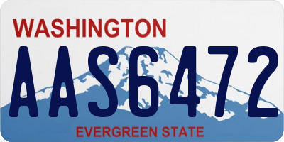 WA license plate AAS6472