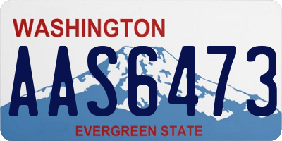 WA license plate AAS6473