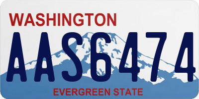 WA license plate AAS6474