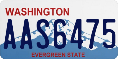 WA license plate AAS6475
