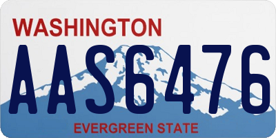 WA license plate AAS6476