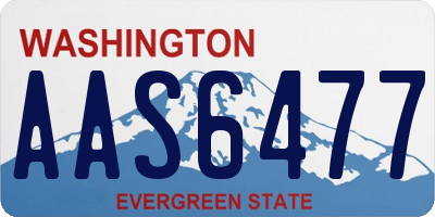 WA license plate AAS6477