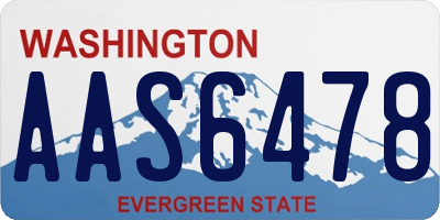 WA license plate AAS6478