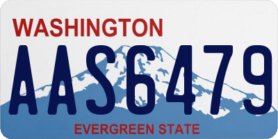 WA license plate AAS6479
