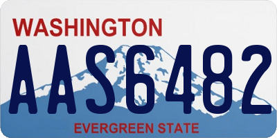 WA license plate AAS6482